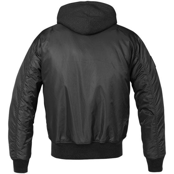 Brandit MA1 Sweat Hooded Jacket Black
