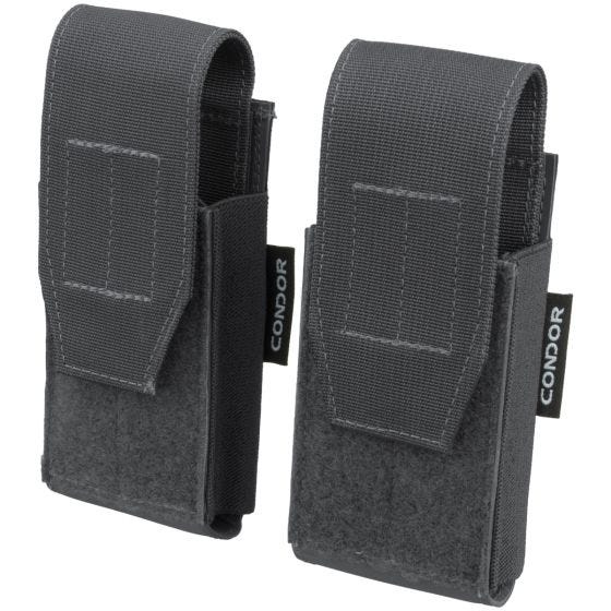 Condor QD Pistol Mag Pouch 2 Pack Slate