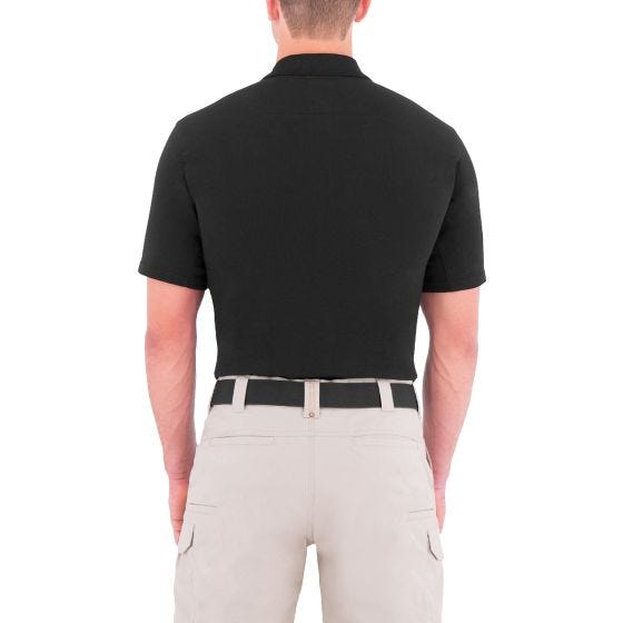 First Tactical Men's Cotton Short Sleeve Polo with Pen Pocket Black