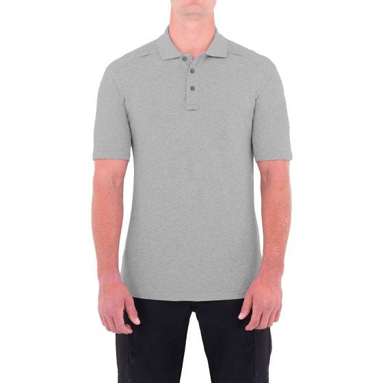 First Tactical Men's Cotton Short Sleeve Polo with Pen Pocket Heather Grey