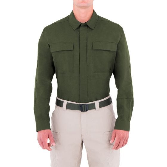 First Tactical Men's Specialist Long Sleeve BDU Shirt OD Green