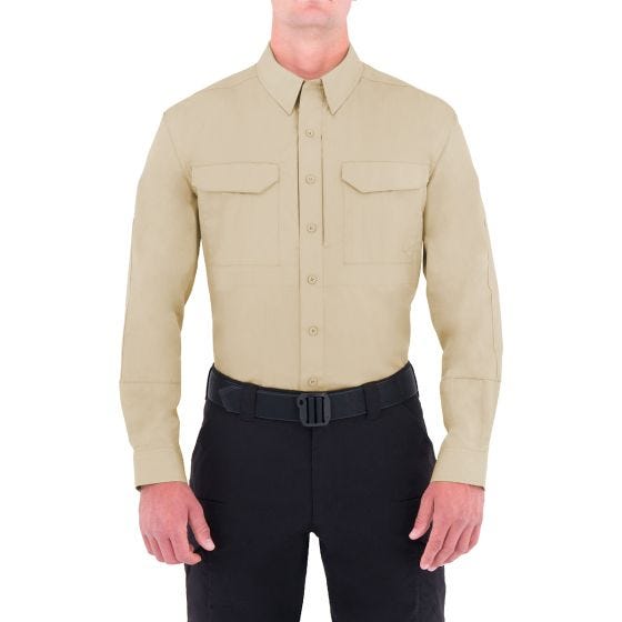 First Tactical Men's Specialist Long Sleeve Tactical Shirt Khaki