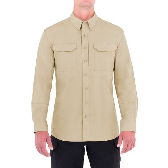 First Tactical Men's Specialist Long Sleeve Tactical Shirt Khaki