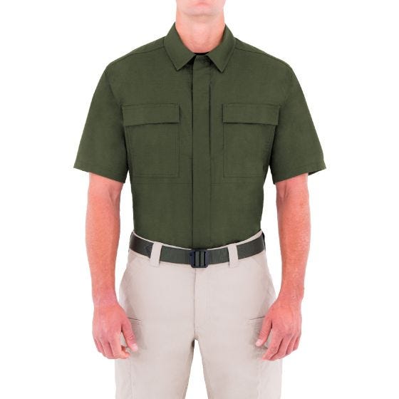 First Tactical Men's Specialist Short Sleeve BDU Shirt OD Green