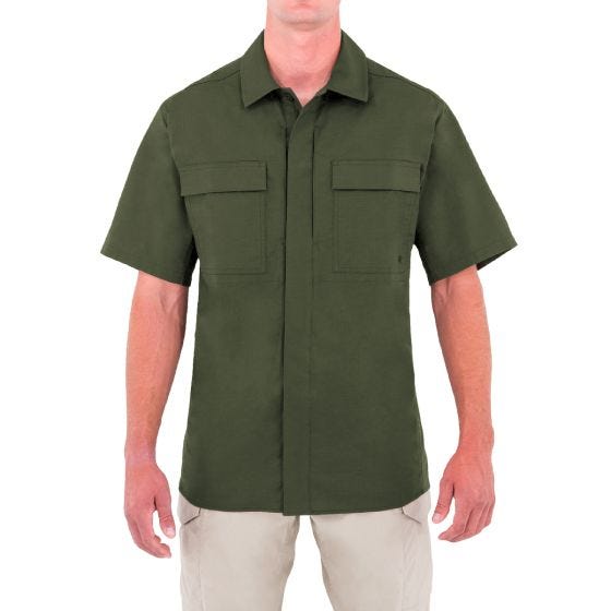 First Tactical Men's Specialist Short Sleeve BDU Shirt OD Green