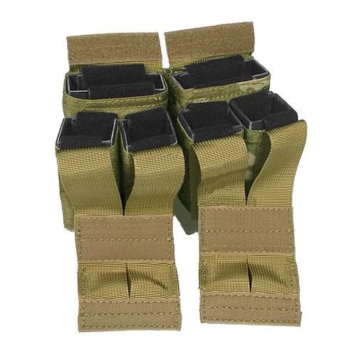 Flyye Double M4/M16 + Quad Pistol Magazine Pouch MOLLE MultiCam