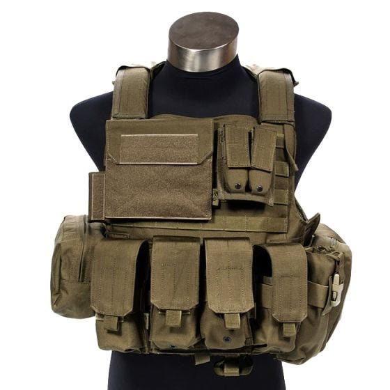 Flyye Force Recon Vest with Pouch Set ver. Land Coyote Brown