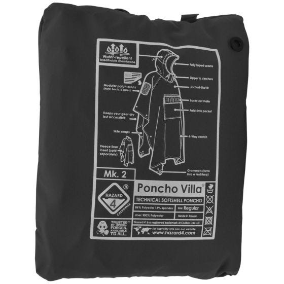 Hazard 4 Poncho Villa Technical Soft Shell Black