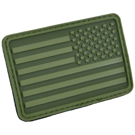 Hazard 4 USA Flag Right Arm Morale Patch Olive Green