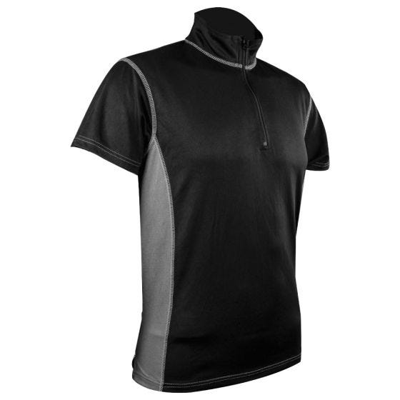 Highlander Men's Pro Tech Zip Neck Top Black / Grey
