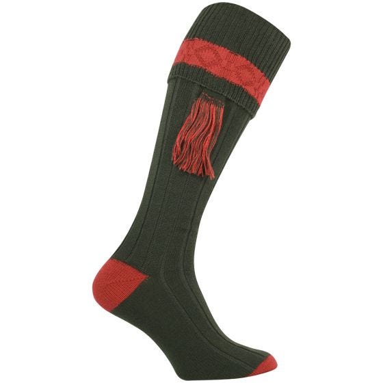Jack Pyke Contrast Knee High Shooting Socks Green
