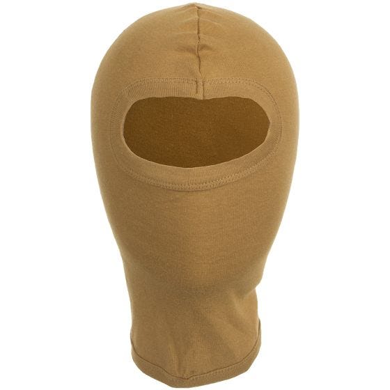 MFH 1 Hole Balaclava Lightweight Cotton Coyote Tan