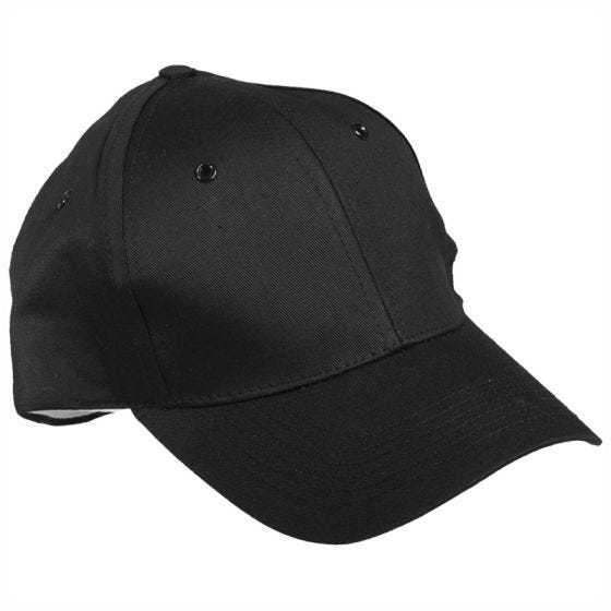 Mil-Tec Baseball Cap with Plastic Band Black