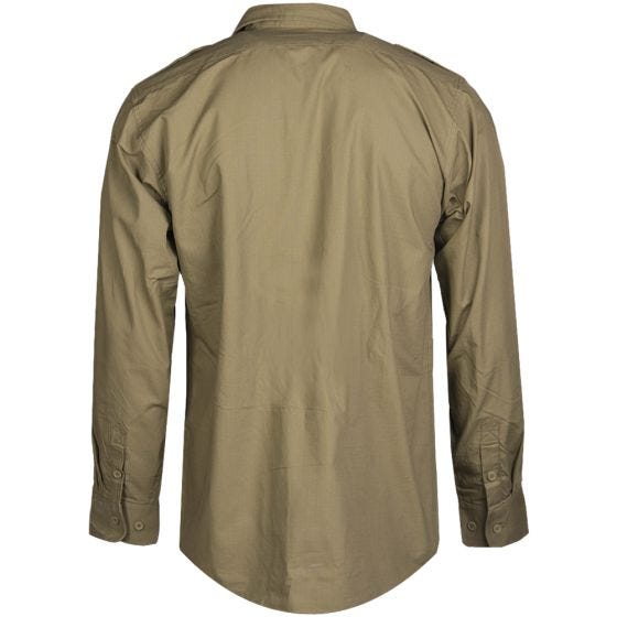 Mil-Tec RipStop Shirt Long Sleeve Coyote