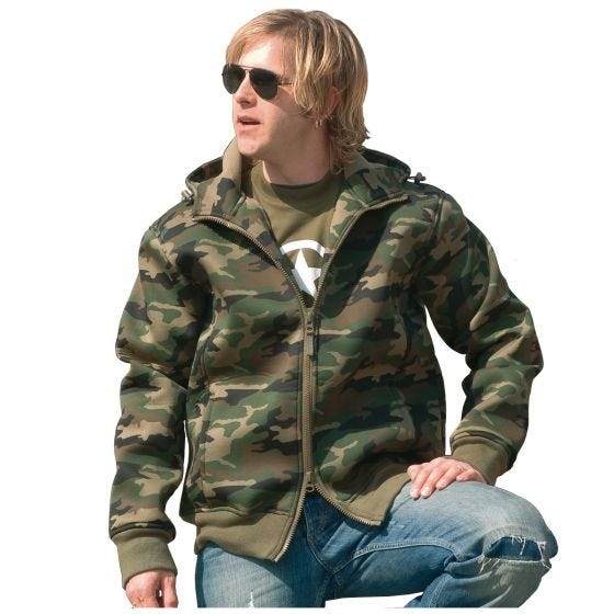 Mil-Tec Neoprene Jacket with Fleece Lining Woodland
