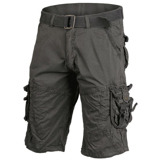 Mil-Tec Vintage Survival Shorts Prewashed Black