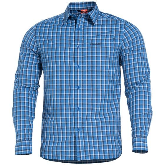 Pentagon Snoop Long Shirt Blue Checks