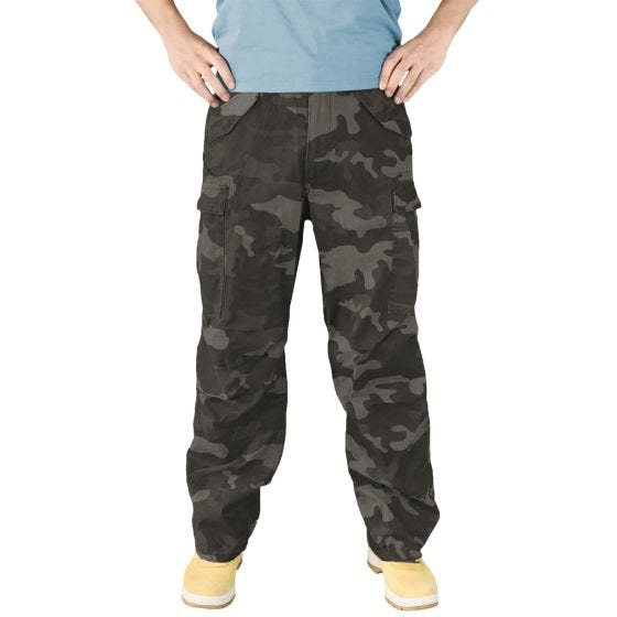 Surplus Vintage Fatigues Trousers Black Camo
