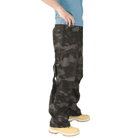Surplus Vintage Fatigues Trousers Black Camo