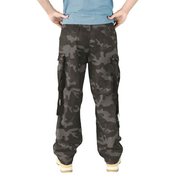 Surplus Vintage Fatigues Trousers Black Camo