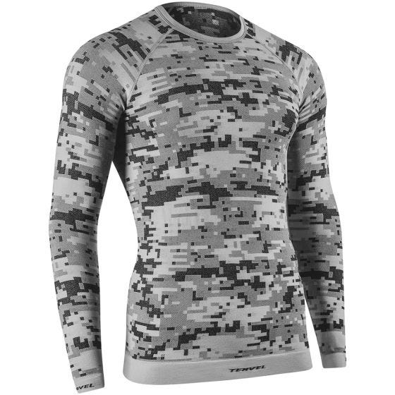 Tervel Optiline Digital Shirt Long Sleeve Silver / Grey